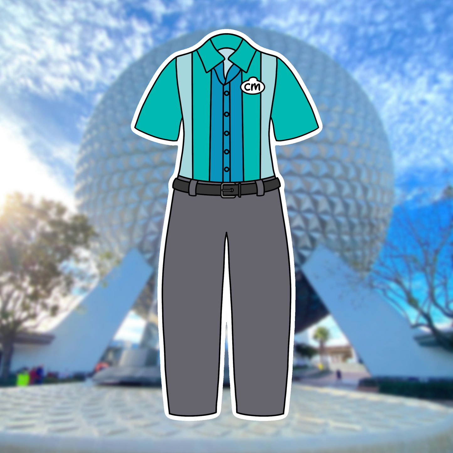 Creations Shop Future World Cast Member Costume Glossy Sticker