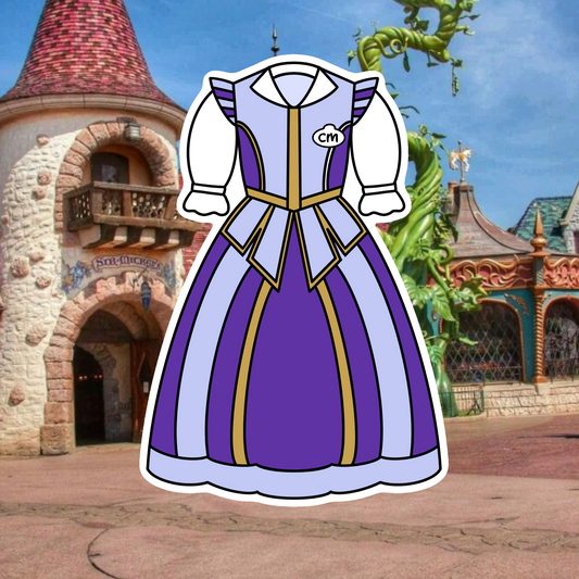 Fantasyland Merch Cast Member Costume Glossy Sticker