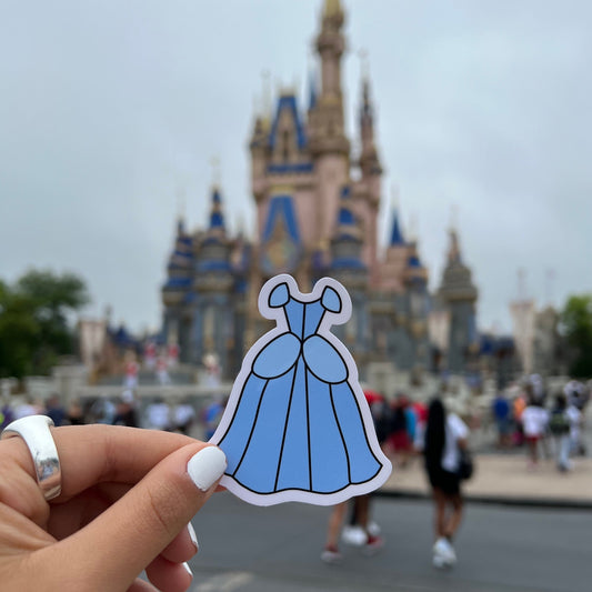 Cinderella Dress Glossy Sticker