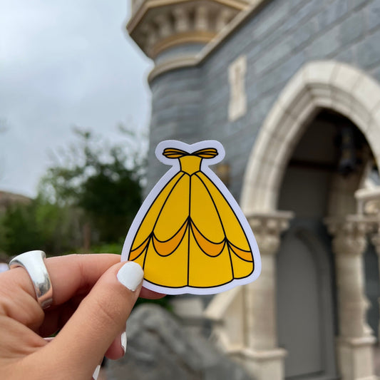 Belle Dress Glossy Sticker