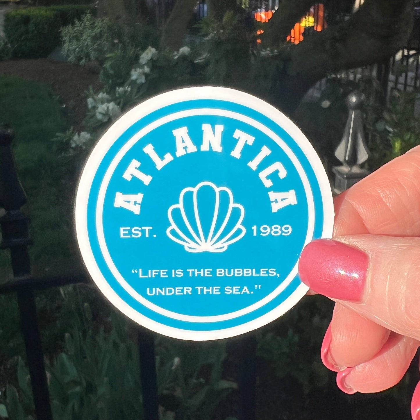 Atlantica Logo Round Glossy Sticker