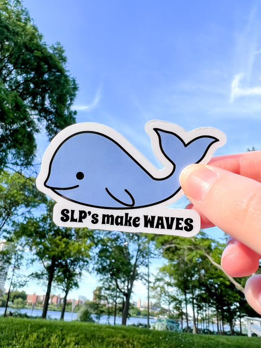 SLP's make waves Glossy Sticker