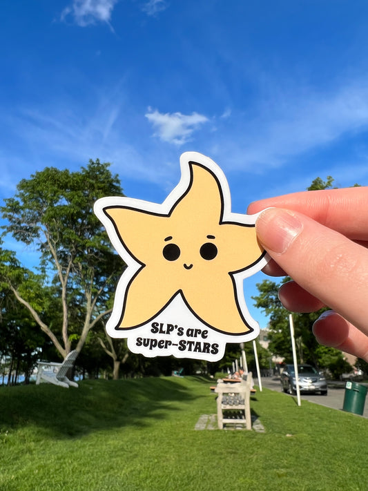 SLP's are super-STARS Glossy Sticker