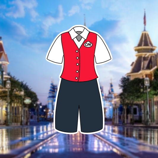 Main Street PAC MK Cast Member Costume Glossy Sticker