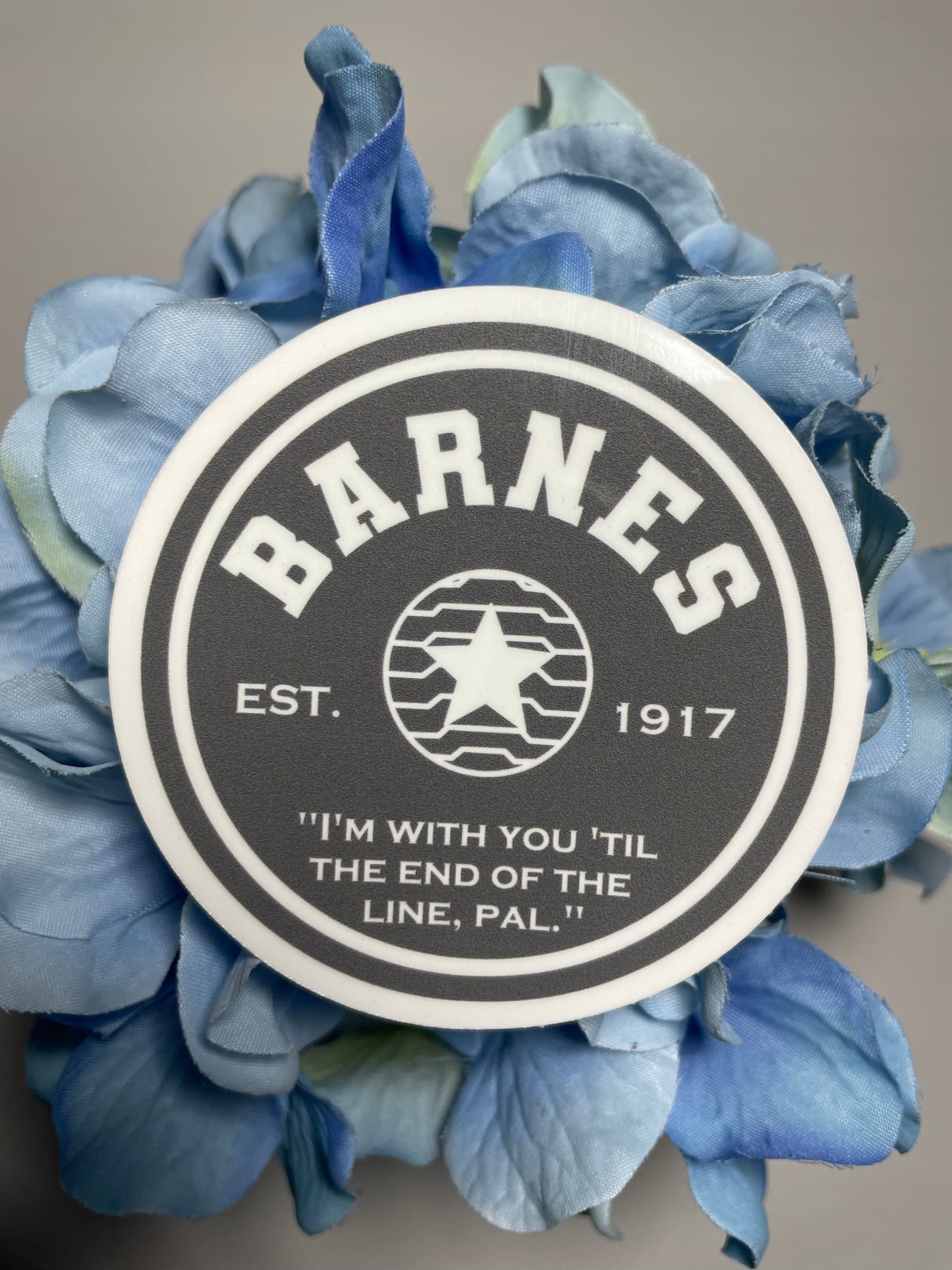 Barnes Logo Round glossy sticker